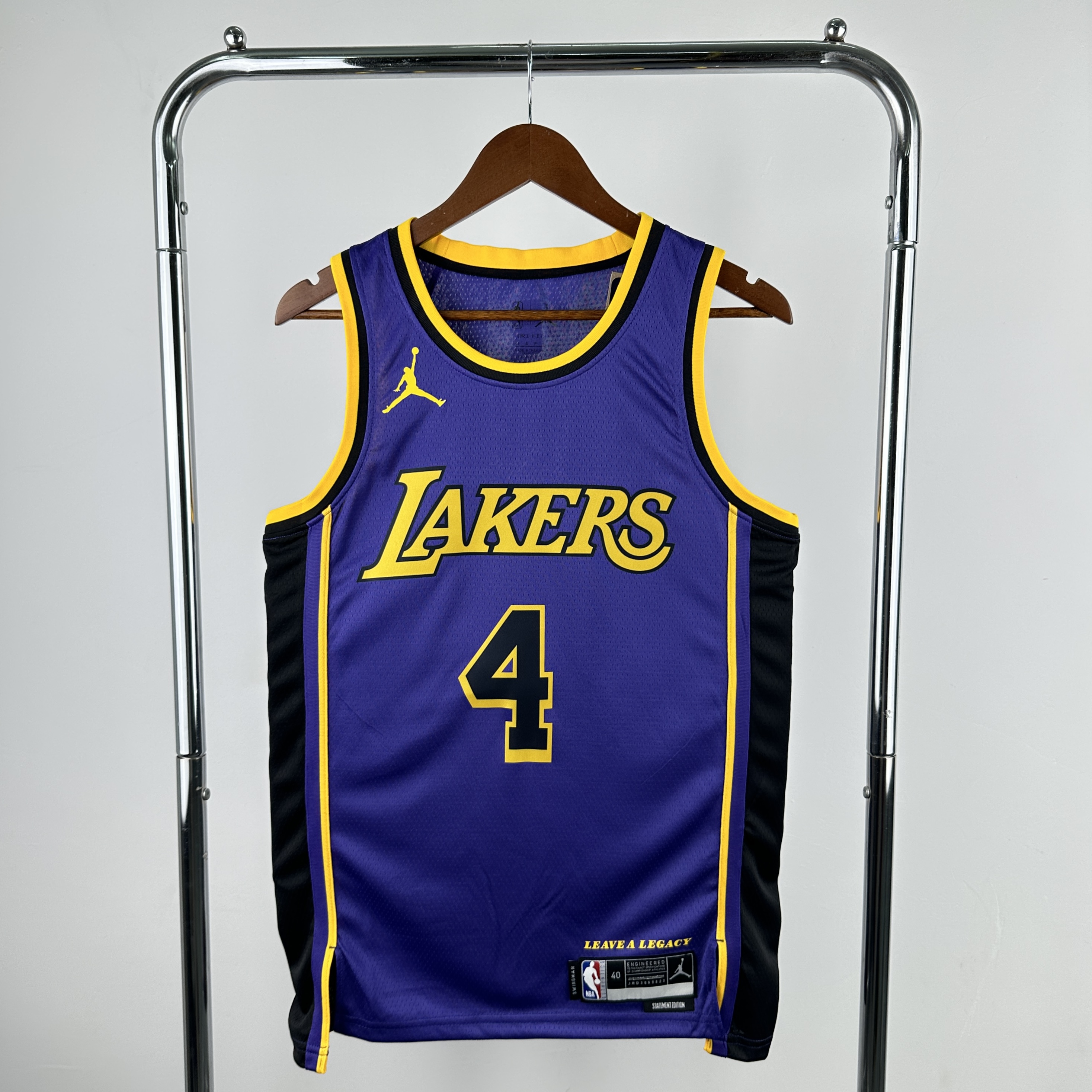Men Los Angeles Lakers #4 Knecht Purple Jordan style 2025 NBA Jersey
